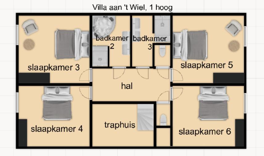 Villa Aan 'T Wiel Op Recreatiepark De Wielen Sint Maarten Exteriör bild